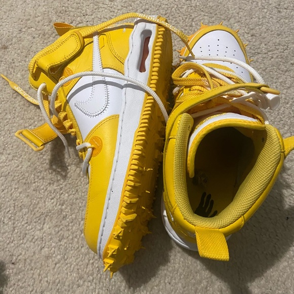 Off-White  Yellow and White Sneakers - Picture 8 of 11